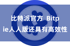 比特派官方  Bitpie人人版还具有高效性